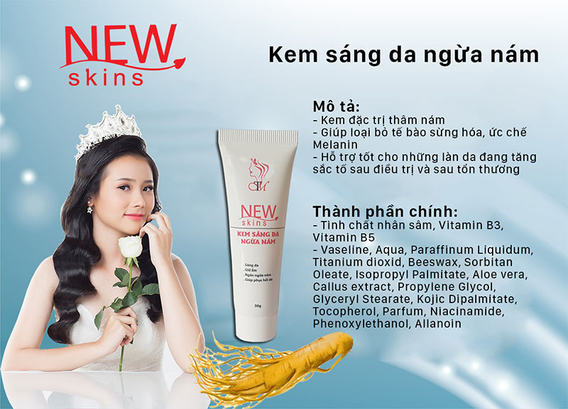 KEM SÁNG DA, NGỪA NÁM - http://newskins.com.vn/