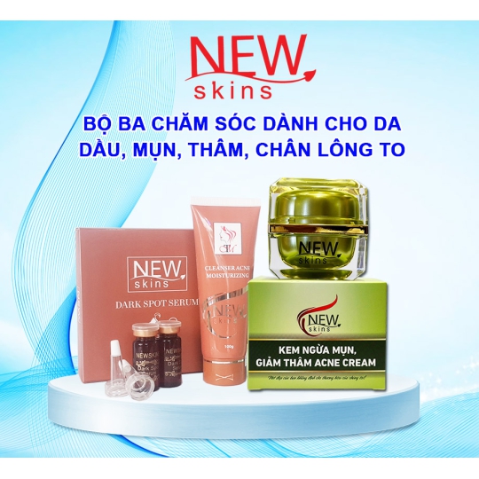 BỘ BA CHĂM SÓC DÀNH CHO DA DẦU, MỤN, CHÂN LÔNG TO